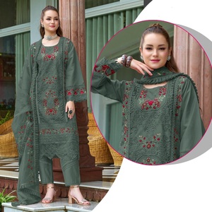 Organza de diseño bordado Salwar Kameez colección para colección de bodas - Product Image 3
