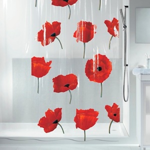 Colección Spirella Poppy, Cortina de Ducha Textil 180 x 200, 100% Poliéster, Multicolor - Product Image 3