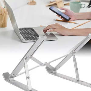 Adjustable Aluminum Alloy Laptop & <b>Tablet</b> <b>Stand</b> Portable Home & Office Desk Organizer Universal for Computer Desks - Product Image 2