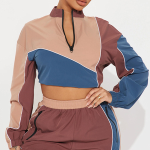 Ensemble survêtement femme grande taille, coupe-vent d'hiver, pantalon et veste, imperméable, respirant, léger, deux pièces, fermeture éclair - Product Image 6