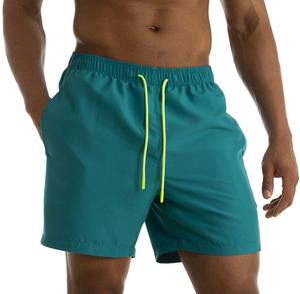 กางเกงขาสั้นว่ายน้ําแห้งเร็วสั้นผู้ชายซับตาข่ายกางเกงขาสั้นสวมใส่สบายๆพร้อมกระเป๋าโลโก้สีที่กําหนดเองพิมพ์กางเกงขาสั้นสําหรับผู้ชาย - Product Image 3