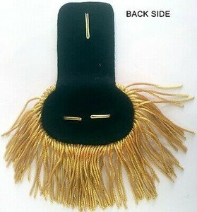 Épaulettes dorées de haute qualité avec frange, épaulettes jaunes pour fanfare - Product Image 6