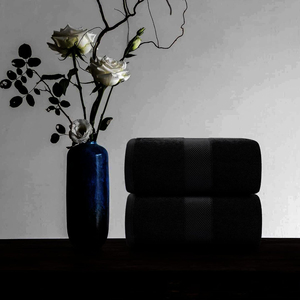 Conception OEM 100% éponge teinte personnalisée 500GSM drap de bain noir en coton durable serviettes de bain pour la maison hôtel - Product Image 3