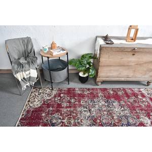 Alfombra turca vintage, color rojo, beige, 4,6x7,6 pies, área grande de lana, retales de látex para pasillo, dormitorio, lateral Rectangular para habitación, cabecera - Product Image 2