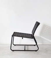 Chaise longue contemporaine en fer noir pour usage intérieur/extérieur dans la chambre, la salle à manger, la cuisine, le salon et le bureau par WB INC INDIA
