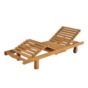 Chaise longue en teck en vente chaude, pliable pour se détendre en extérieur, style moderne, adaptée à la plage - Product Image 6