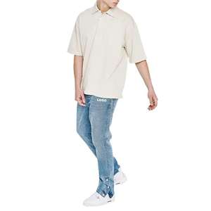 Jeans en denim à séchage rapide de coupe régulière de haute qualité en gros 100% pantalon en denim de couleur unie en coton - Product Image 3