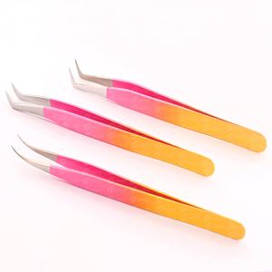 แหนบต่อขนตาความแม่นยำสูงแหนบขนตาสแตนเลสแบบญี่ปุ่นจำนวนมากภายใต้แบรนด์ที่กำหนดเอง - Product Image 2