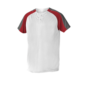 Maillot de baseball léger en polyester à boutons partiaux, directement de l'usine, avec logo thermocollé, faible MOQ, vente en gros - Product Image 5