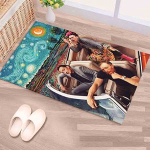 Alfombra Vibrante con Estampado de Frida Kahlo, Diseño de Artista Famosa, Adorno Personalizado para Comedor, con Pelo Suave - Product Image 5