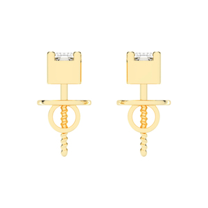 AIER-299 Classic Sparkling Diamond Boucles d'oreilles pour les femmes pour en or jaune platine ou or blanc et or rose - Product Image 4