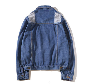 Wholesale Women's Vintage Long Sleeve Jacket Basic Coats Ripped Denim Fabric Fashionable Printed <b>Design</b> Casual Style - Product Image 3