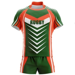 Conjunto de uniforme de rugby de poliéster de alta calidad personalizable, ropa deportiva transpirable con diseño único, incluye nombre de equipo personalizado - Product Image 5