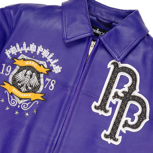 Meilleure veste en cuir pour homme avec patchs brodés personnalisés, veste pour homme de qualité supérieure fabriquée au Pakistan - Product Image 5