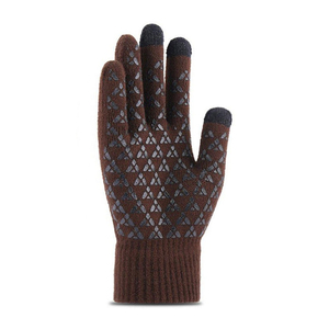 Wholesale Men's Acrylic Full <b>Finger</b> Knit <b>Gloves</b> | Custom Logo & Color Winter Knit <b>Gloves</b> | Budget Micro-Touch <b>Gloves</b> - Product Image 1