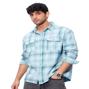 Camisas formales de negocios de oficina de manga larga con cuello vuelto y botones informales de alta calidad para hombres - Product Image 1