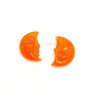 Carnelian Natural Carnelian Crescent <b>Moon</b> Face Hand Carved Gemstone Briolette for Jewelry Making Carnelian Half <b>Moon</b> Charms Bulk - Product Image 4