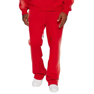 Nouvel arrivage de pantalons de survêtement décontractés respirants légers évasés anti-rides 100% coton de taille moyenne pour hommes pantalons Streetwear lambrissés - Product Image 1