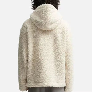 Sweat à capuche d'hiver doublé en sherpa de qualité supérieure, 100% coton, doublure en polaire, broderie personnalisable, 2026 - Product Image 4