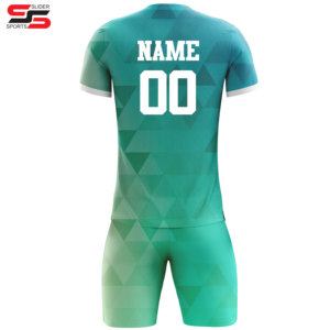 Vente en gros, uniforme de football, sublimation imprimé, rouge, jaune, vert, bleu, blanc, ensemble de maillots de football - Product Image 2