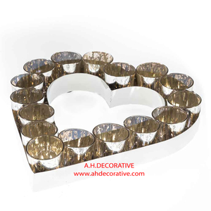 Lujoso soporte de vela de luz en T de metal hecho a mano clásico boda y Navidad hogar sala de estar decoración soporte individual - Product Image 5
