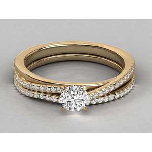 Bague solitaire en or 18 carats pour femmes avec diamant de laboratoire - Product Image 3