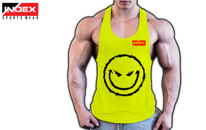 Logotipo personalizado Gimnasio Fitness Tank Top Hombres de alta calidad 100% Poliéster Custom Skull Print Tank Tops - Product Image 2