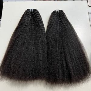 Cheveux humains vierges vietnamiens de qualité supérieure, 100 % alignés sur les cuticules, double trame, boucles Euroasiatiques, noir naturel, haute densité, vente en gros - Product Image 3