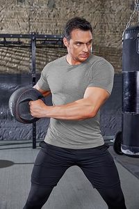 Chemises de compression hommes Logo personnalisé à manches courtes Gym Musculation avec échantillon Dry Fit Gym Sports T-shirt vierge - Product Image 6