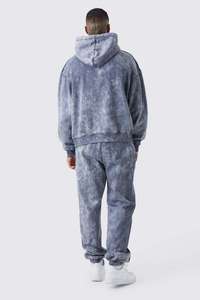 Diseñador personalizado 2025 hombre apilados chándales acampanado Jogger Puff estampado deporte ácido lavado holgado chándal de gran tamaño - Product Image 4