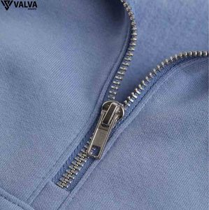 Pull à manches longues pour hommes sur mesure pull tricoté anti-rides col rond motif solide sweats d'hiver en coton mélangé. - Product Image 2