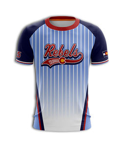 Camiseta de béisbol de poliéster de secado rápido personalizada para jóvenes, ropa deportiva de flujo de aire de talla grande ventilado, camiseta de sublimación transpirable - Product Image 1