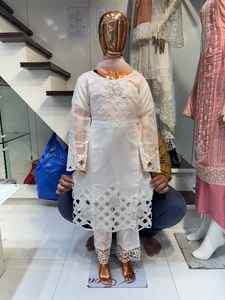 Salwar Kameez en coton de style anarkali avec vêtements indiens et pakistanais assortis Dupatta - Product Image 3