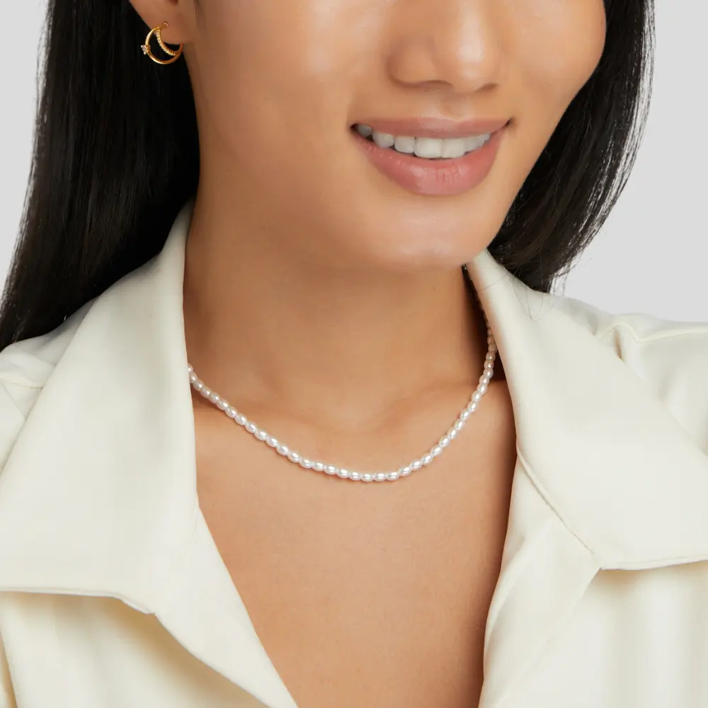 Collier de perles en acier inoxydable à la mode avec chaîne à maillons pour cadeau fête de mariage fiançailles anniversaire charme collier Type