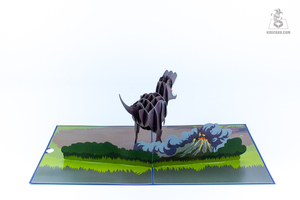 Cartes de voeux en papier de couleur foncée 3D Pop up Animals du Vietnam Cartes-cadeaux artisanales pour les festivals Artisanat en papier unique - Product Image 5