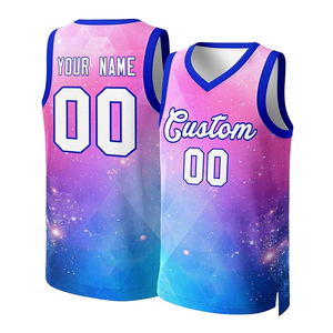 Blue Quick Dry <b>Basketball</b> Jersey 100% Polyester High Quality <b>Men</b> Women Unisex Custom Printed Team Name <b>Basketball</b> Jerseys - Product Image 2