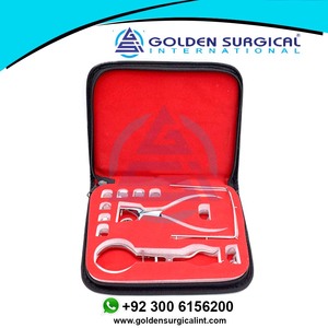 Kit de herramientas de presa de goma para dentista, instrumento Dental eléctrico Manual, perforador de acero inoxidable, juego de presa de goma quirúrgica - Product Image 2