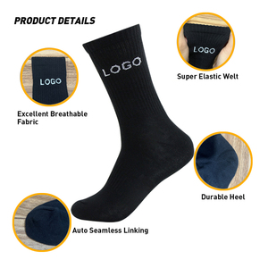 Custom Logo Cotton Design Own Fashion Embroidery Jacquard Mens Sports Crew Short <b>Socks</b> - Product Image 2