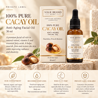 Huile de Cacay 100% pure, marque privée, 30 ml |   Soins anti-âge pour le visage et les cheveux |   Fabricant OEM Espagne