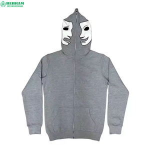 Wholesale Unisex High Quality Custom Full Face Zip Hoodies Men Blank Regular Fit Zipper Cotton Fleece French Terry Hoodie - Product Image 5