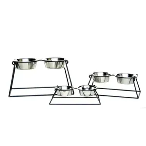 Cuenco y alimentador para mascotas de acero inoxidable para alimentación de mascotas con soporte de metal Cuenco de aspecto nuevo para mascotas Cuenco de alimentación de metal resistente para gatos y perros - Product Image 5