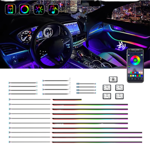 Éclairage d'ambiance Symphony, haute qualité, 64 couleurs, LED 12V 3-5W, bande de projecteur universelle pour voiture, lumière d'ambiance - Product Image 1