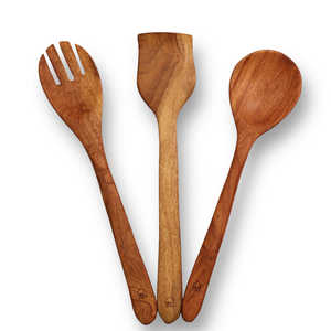 Cucharas de cocina de madera de neem natural, cucharas al por mayor sin toxinas antimicrobianas - Product Image 2