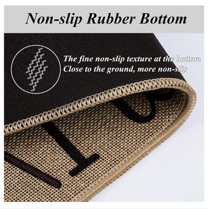 ชุดพรมปูพื้นครัวแบบสั่งทำพิเศษ 2 ชิ้น ผ้าลินิน ป้องกันการลื่นไถลด้วยยางด้านหลัง ทำความสะอาดง่าย ตกแต่งบ้าน ลวดลายแปลกใหม่ นุ่มสบาย - Product Image 4