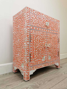 Table de chevet standard en nacre avec motif floral, meuble pour chambre à coucher, salon - Product Image 4