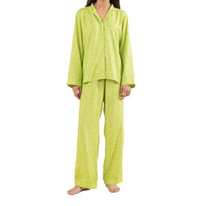 Ensemble de vêtements de nuit en satin élégant et décontracté pour femmes, 100% soie, léger, chemise de pyjama, pyjama de haute qualité, fabriqué au Pakistan - Product Image 1