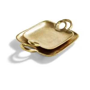 Plateau de service en métal Art Déco classique, vente chaude, taille, forme et couleur personnalisées, artisanat en métal pour hôtels et restaurants - Product Image 6