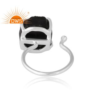 Latest Selling 925 Sterling Silver Natural Black <b>Obsidian</b> Gemstone Ring Custom <b>Jewelry</b> For Women Gift For Her - Product Image 2