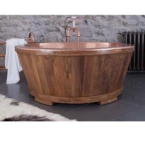 อ่างอาบน้ำ clawfoot ทองแดงบริสุทธิ์อุปกรณ์ในห้องน้ำของโรงแรมบูติกหรูหราสไตล์คันทรี - Product Image 5