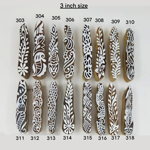 Hermosos Sellos de Madera Hechos a Mano para Impresión con Bloques de Henna, Sellos de Papel para Manualidades, Sellos de Tela para Impresión Textil, Juego de 50 Sellos con Diseños Variados. - Product Image 4